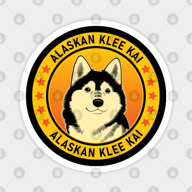 Alaskan Klee Kai Dog Portrait Magnet by millersye